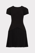 Haddy Pleated Short Sleeve Mini Dress