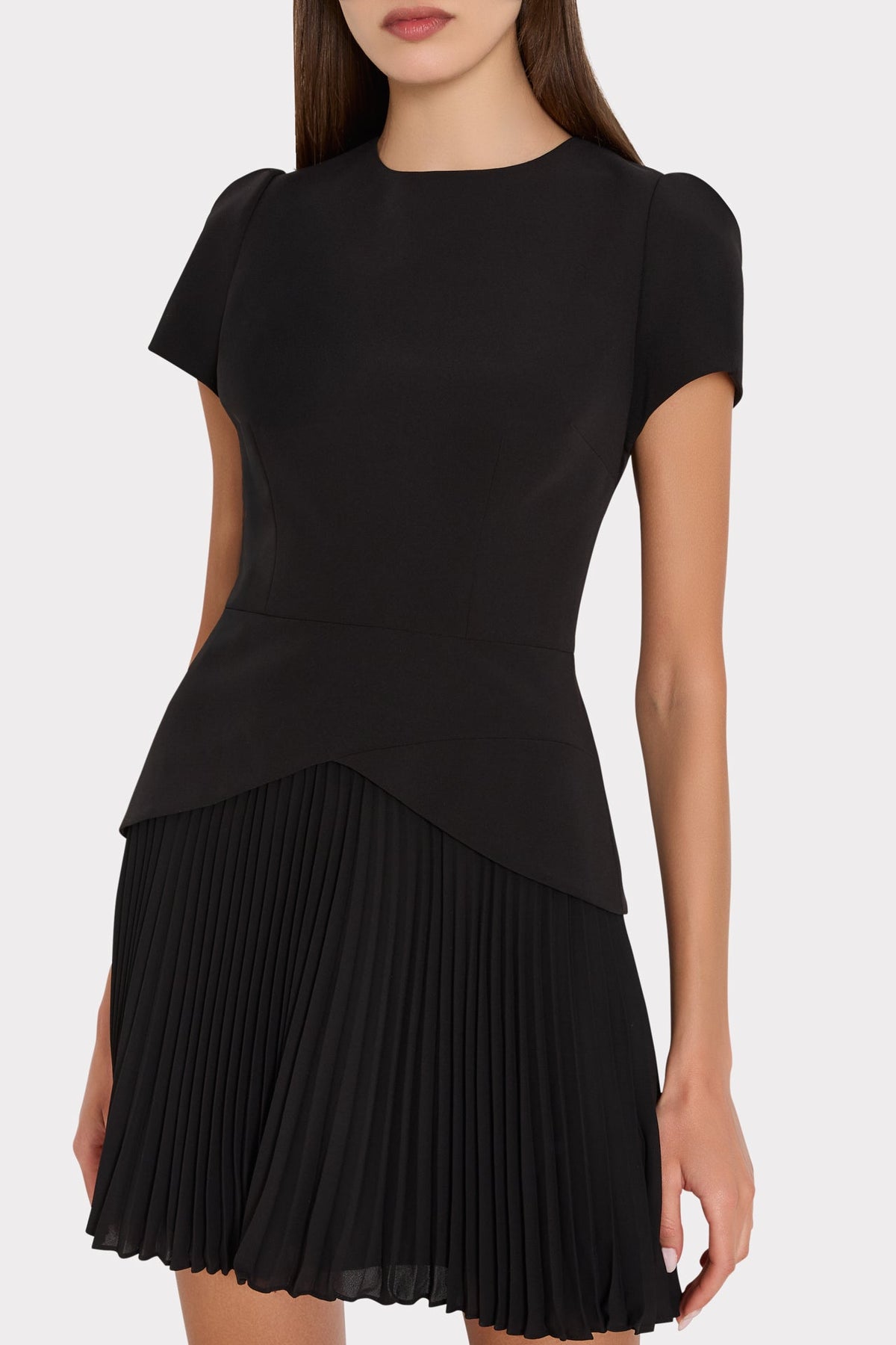 Haddy Pleated Short Sleeve Mini Dress