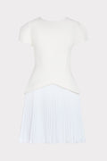 Haddy Pleated Short Sleeve Mini Dress