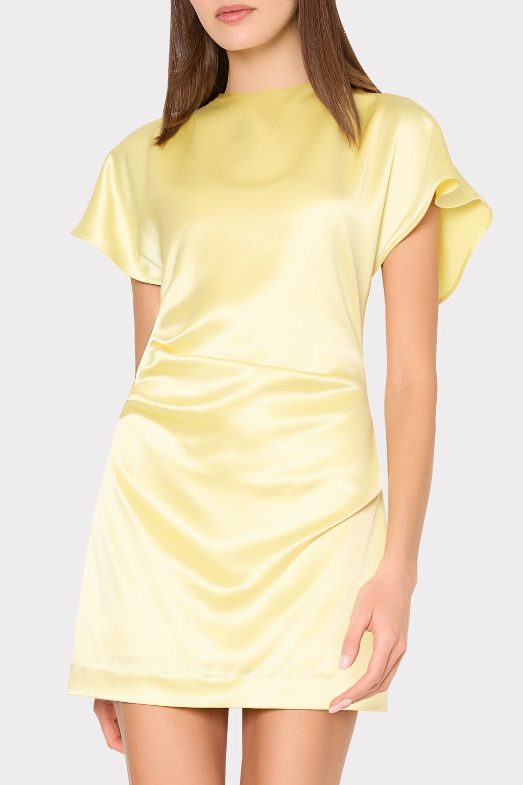 Kora Hammered Satin Mini Dress