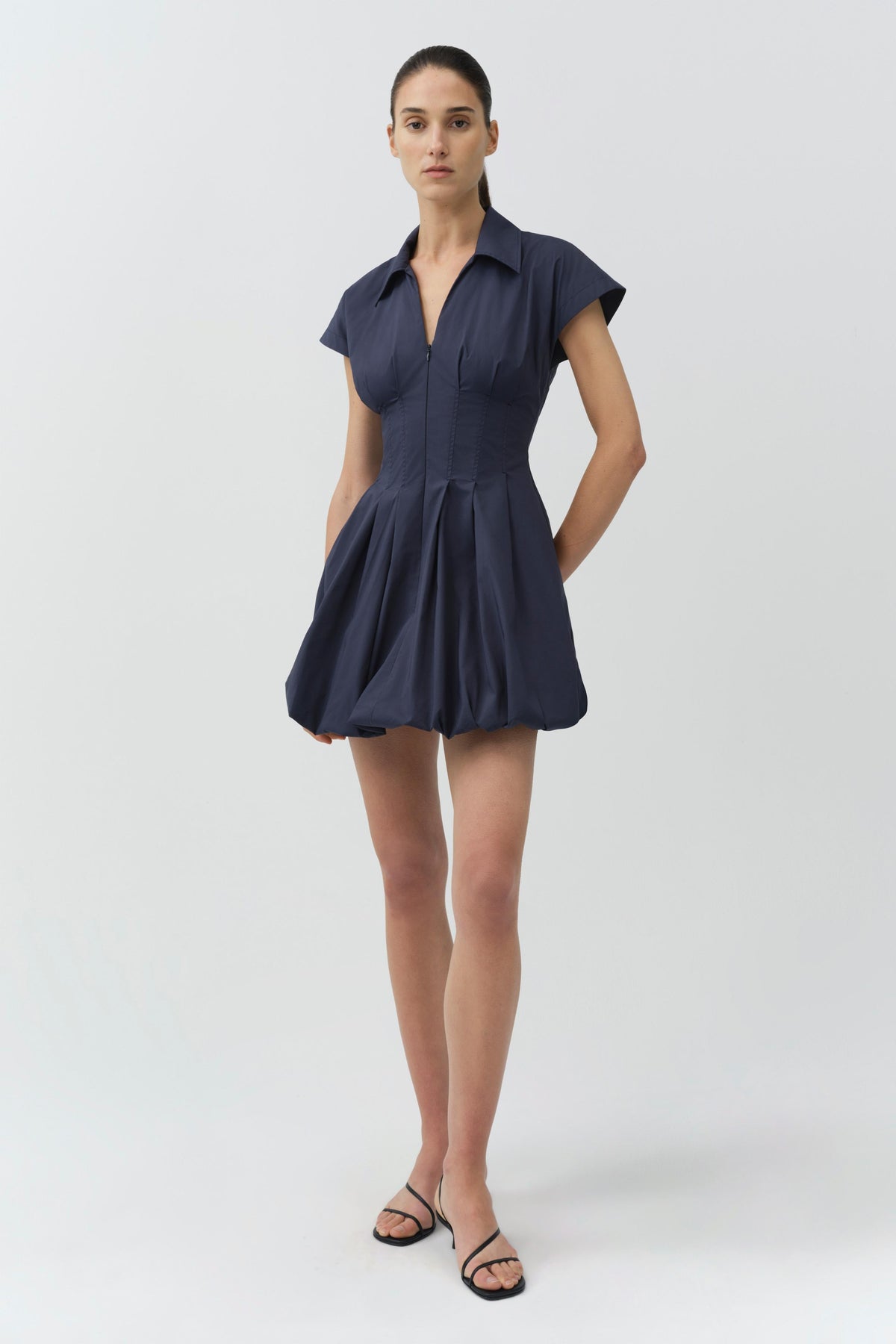 Lirinne Cotton Bubble Mini Dress