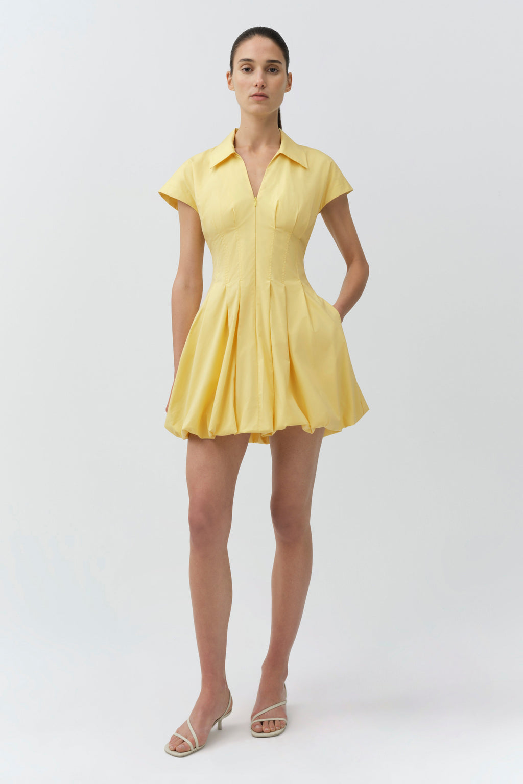 Lirinne Cotton Bubble Mini Dress