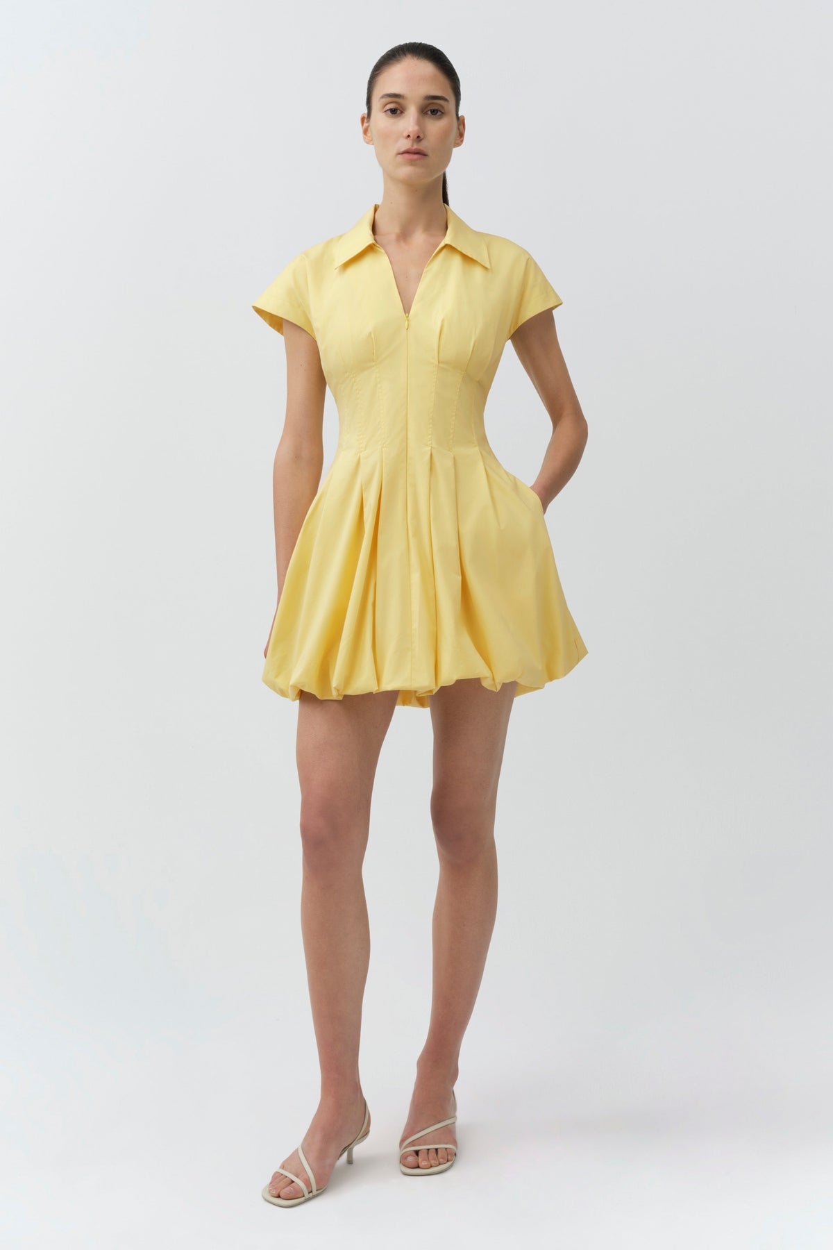 Lirinne Cotton Bubble Mini Dress