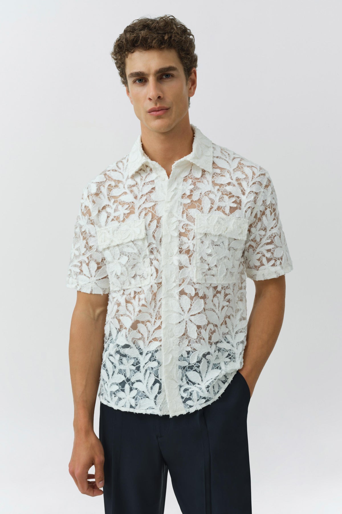 Alan Cotton Lace Shirt
