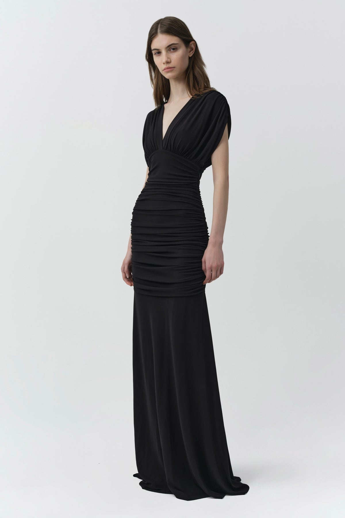 Norvelle Draped Jersey Gown