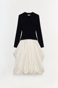 Kenlie Taffeta Knit Midi Dress