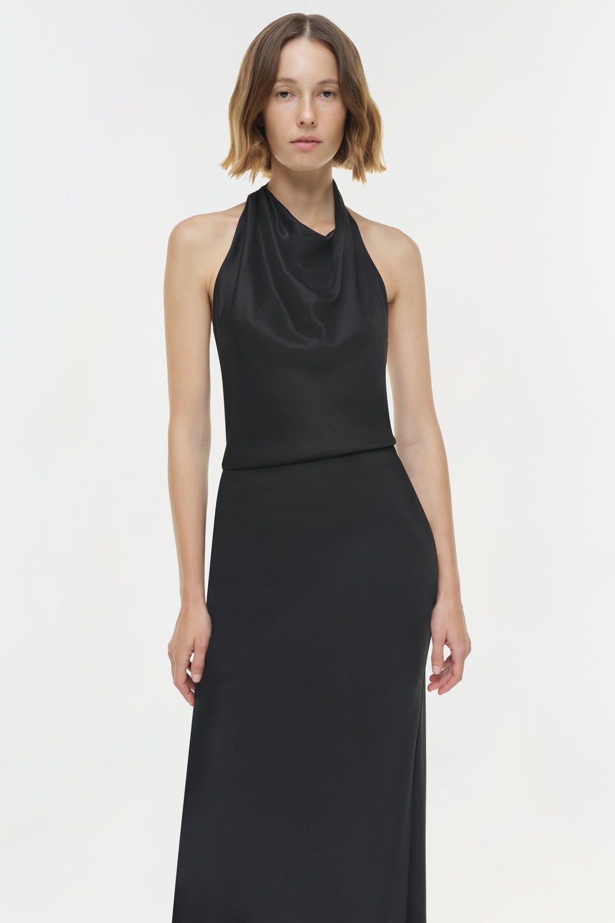 Reannon Draped Satin Gown