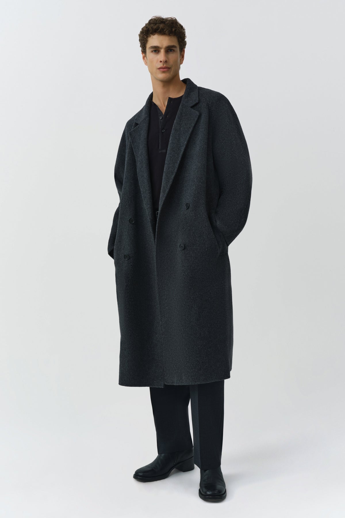 Sutton Double Breasted Wool Coat