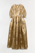 Claravelle Metallic Jacquard Gown