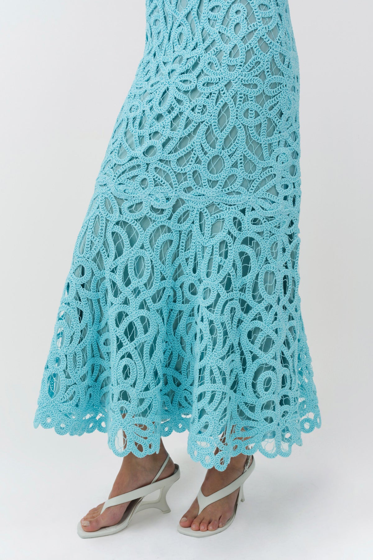 Clairis Lace Bustier Midi Dress