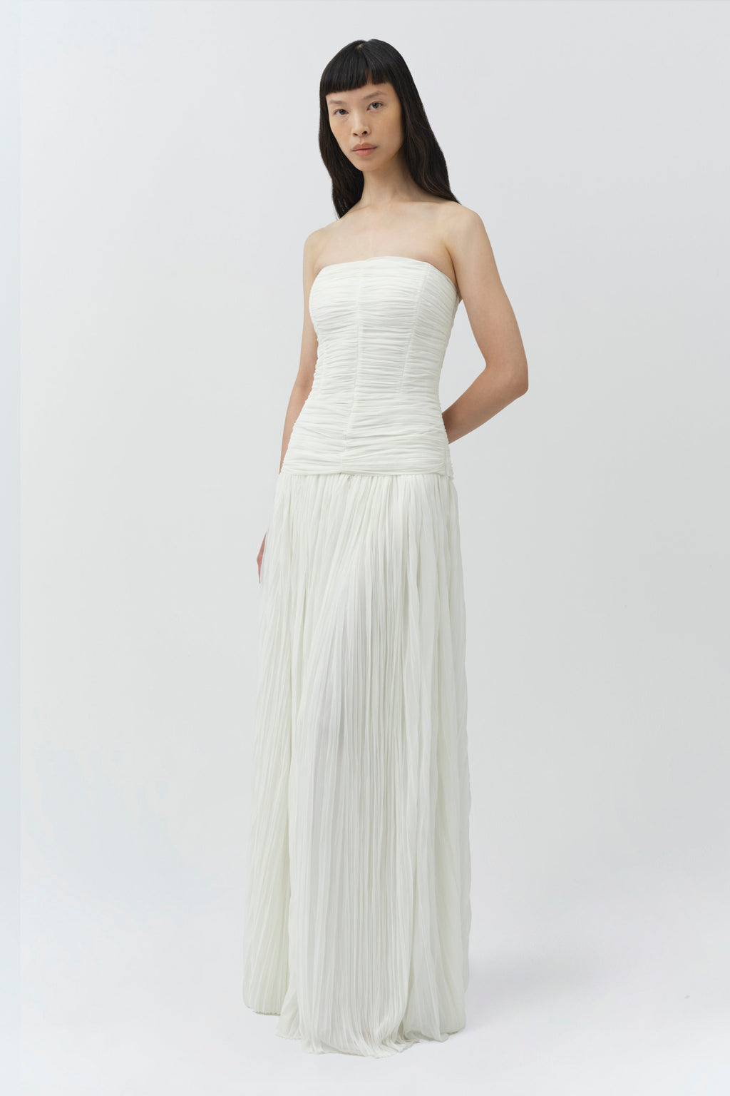 Danielle Crinkle Jersey Bustier Gown