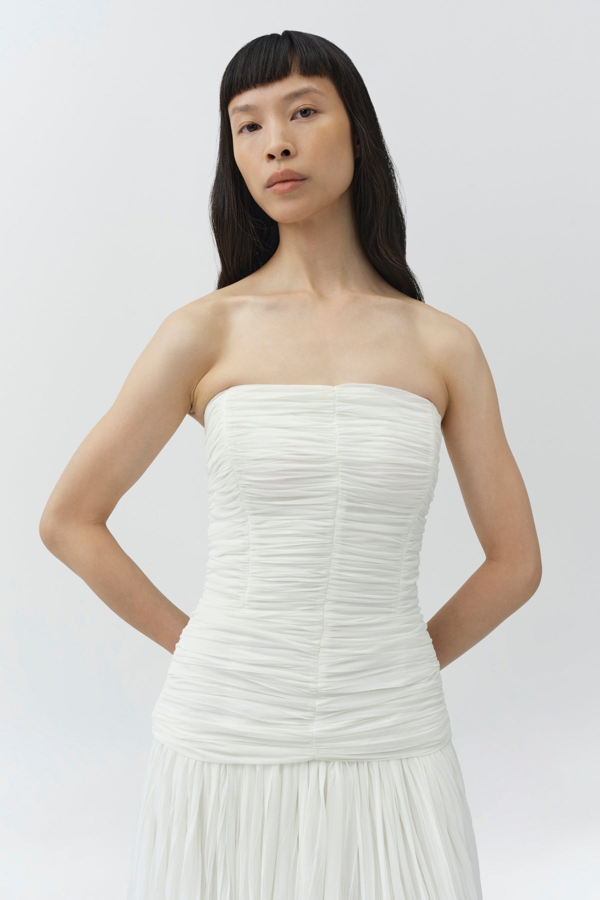 Danielle Crinkle Jersey Bustier Gown