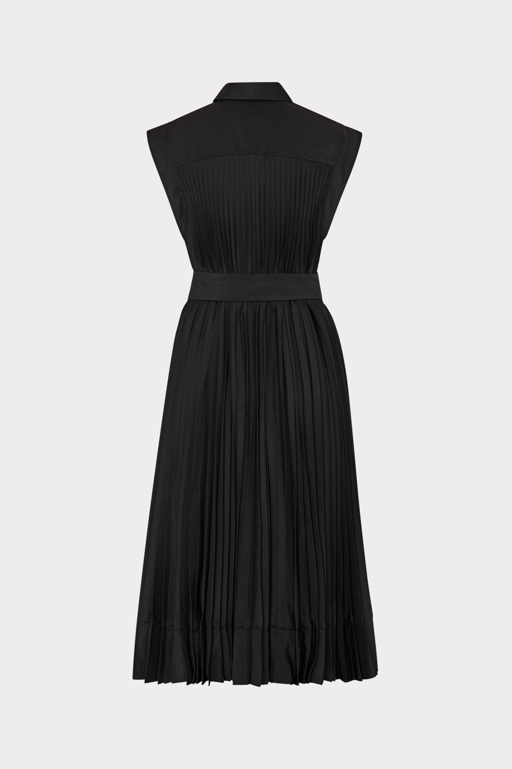 Johanna Pleated Twill Midi Dress