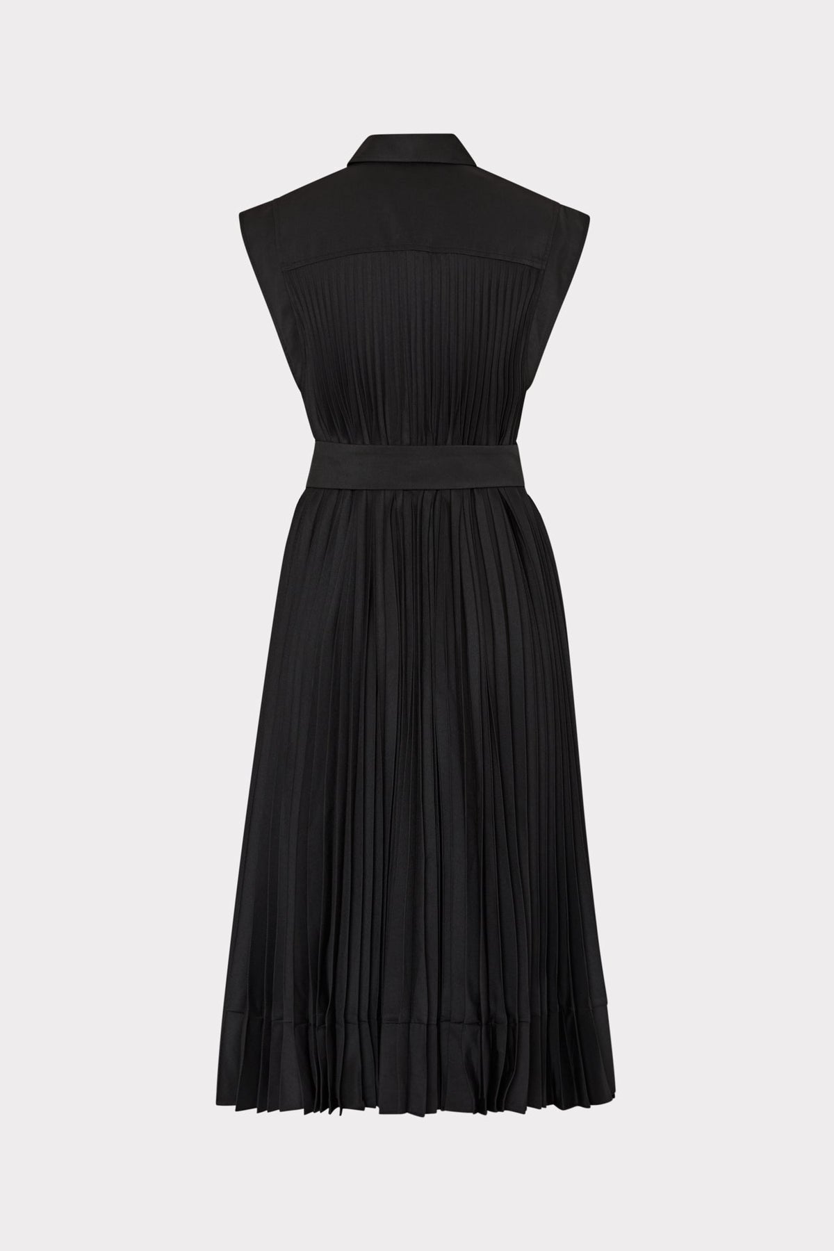 Johanna Pleated Twill Midi Dress