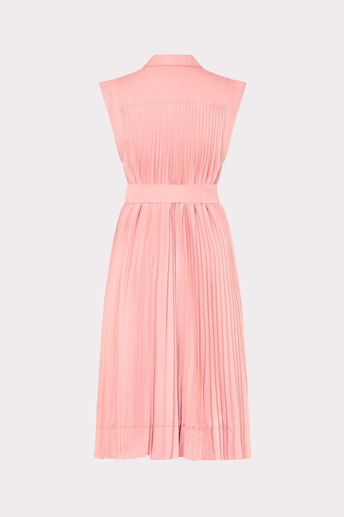 Johanna Pleated Twill Midi Dress