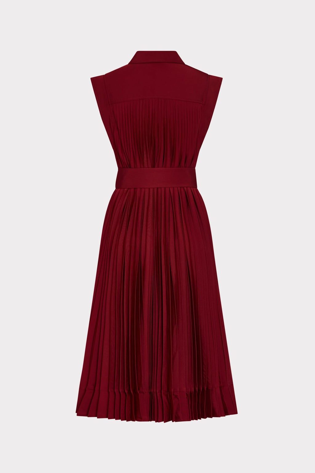 Johanna Pleated Twill Midi Dress
