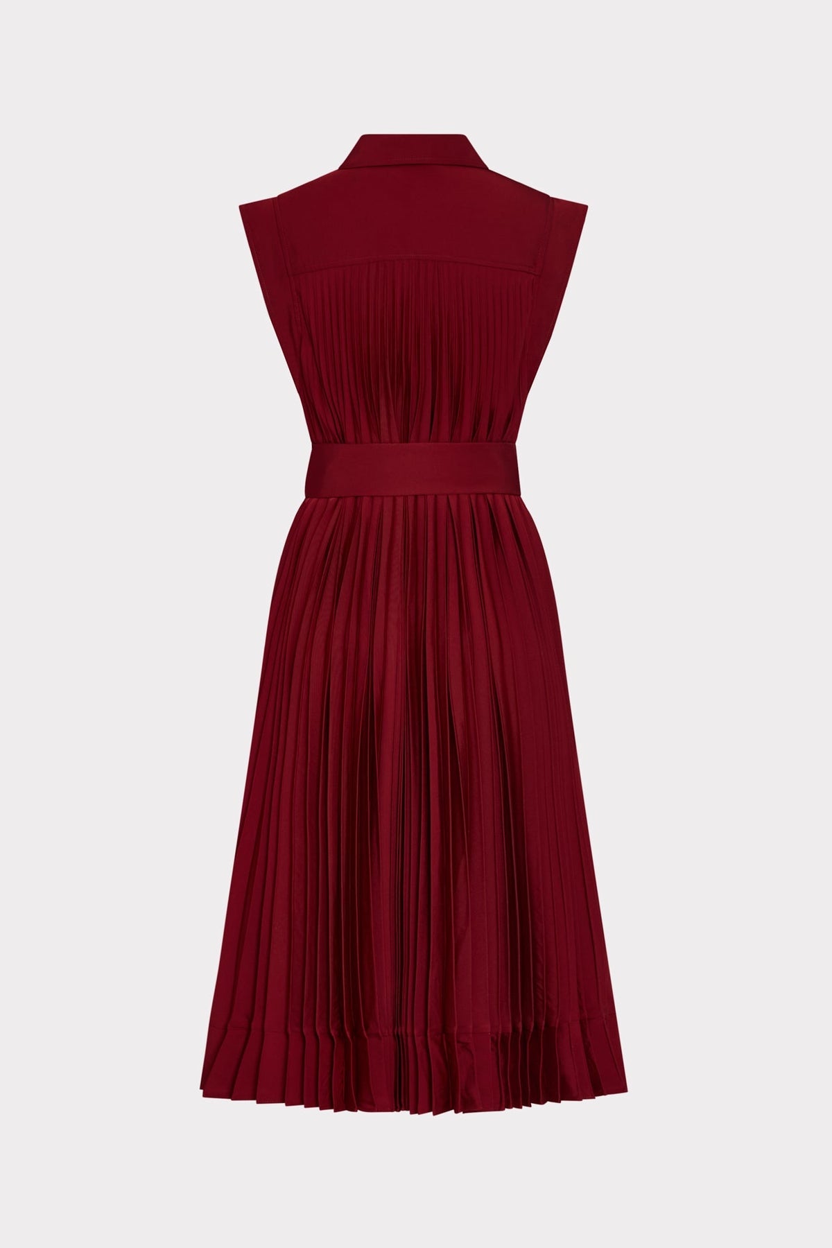 Johanna Pleated Twill Midi Dress