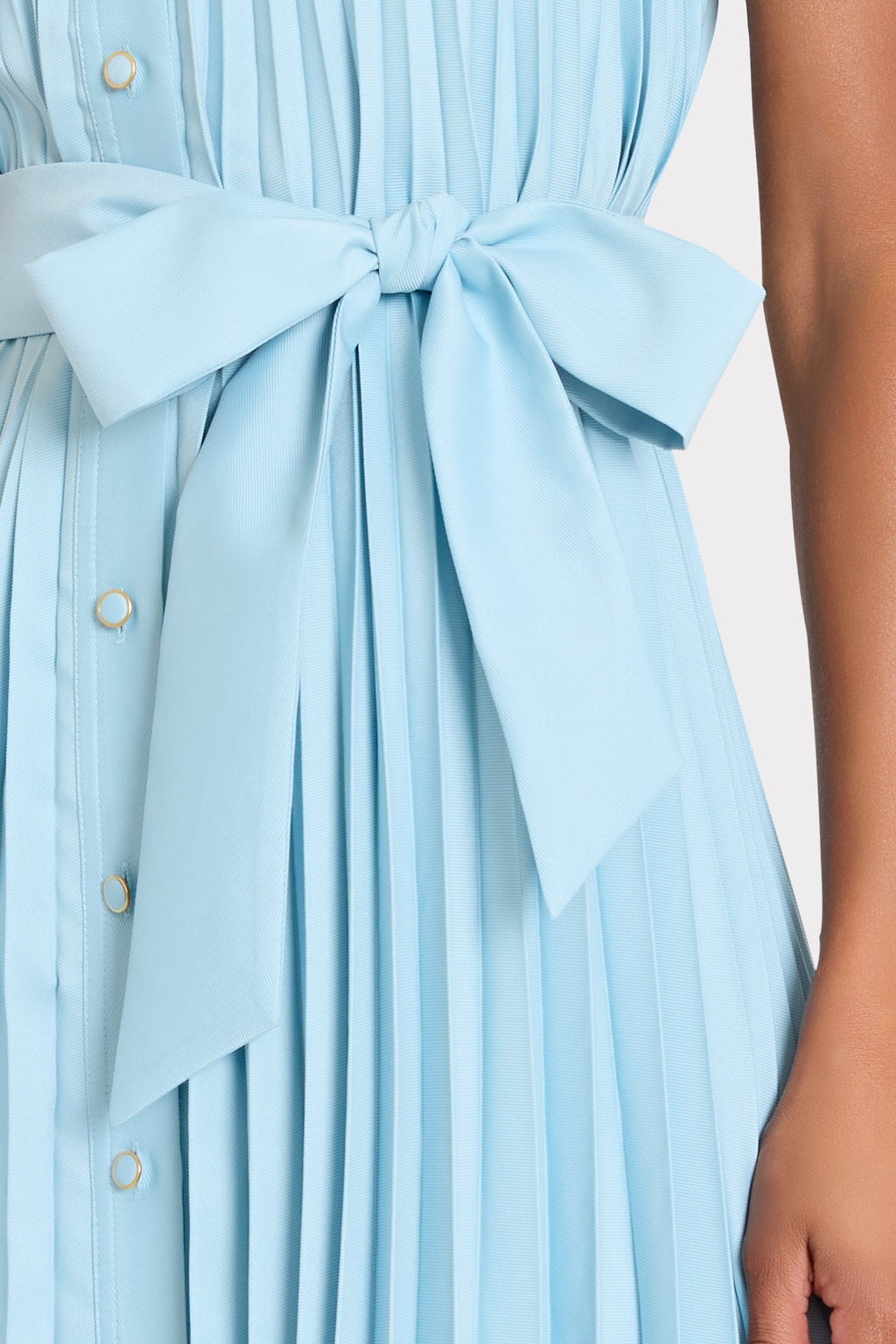 Johanna Pleated Twill Midi Dress