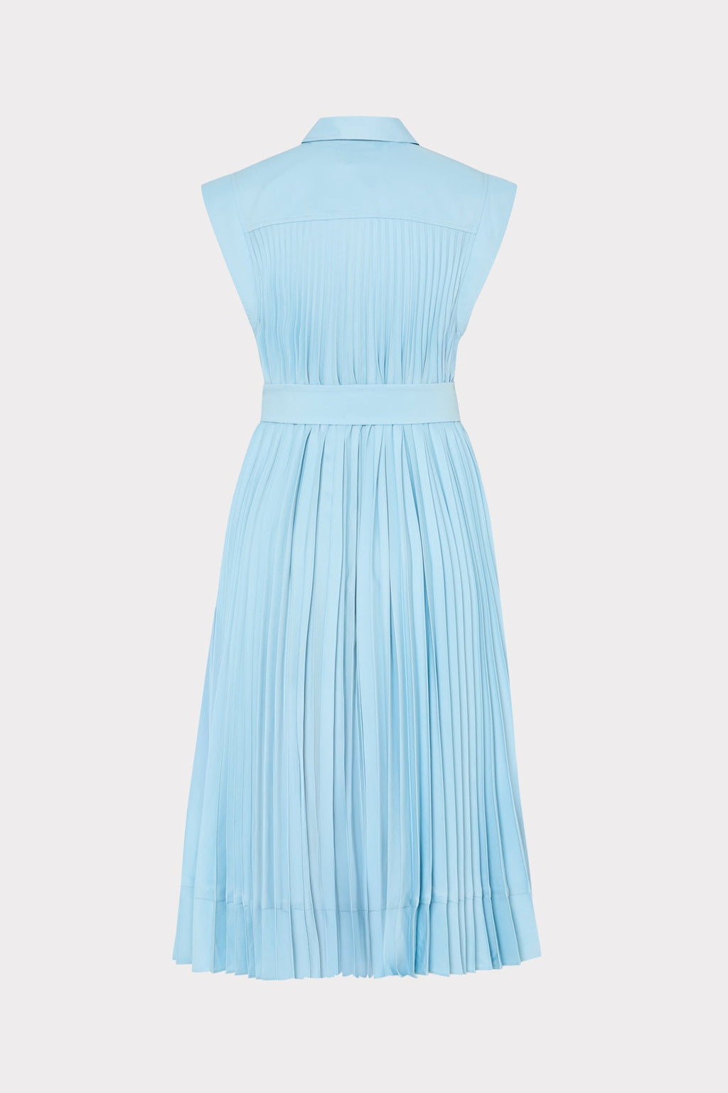 Johanna Pleated Twill Midi Dress