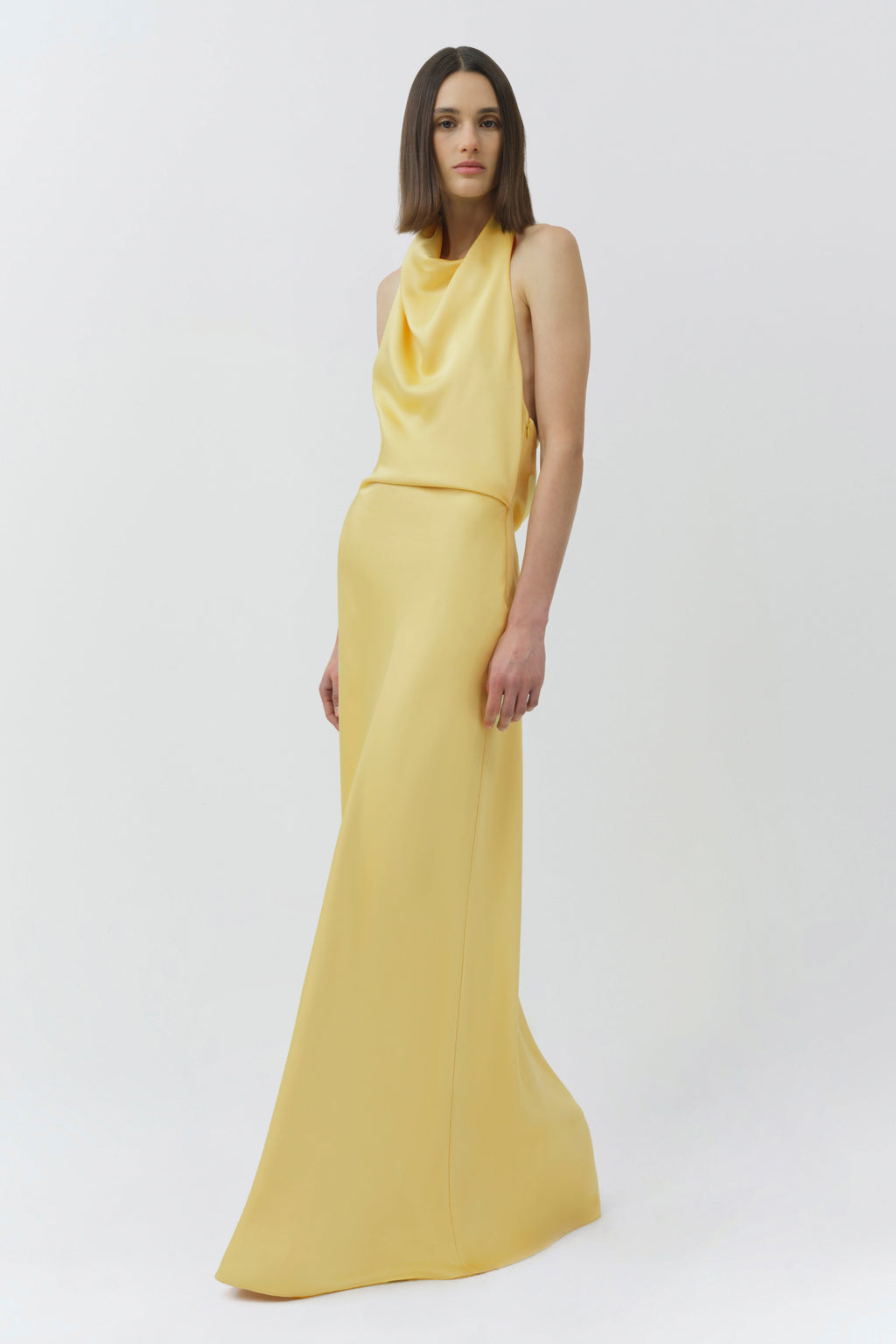 Reannon Draped Satin Gown