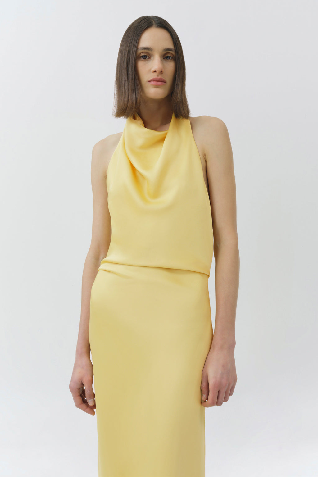 Reannon Draped Satin Gown