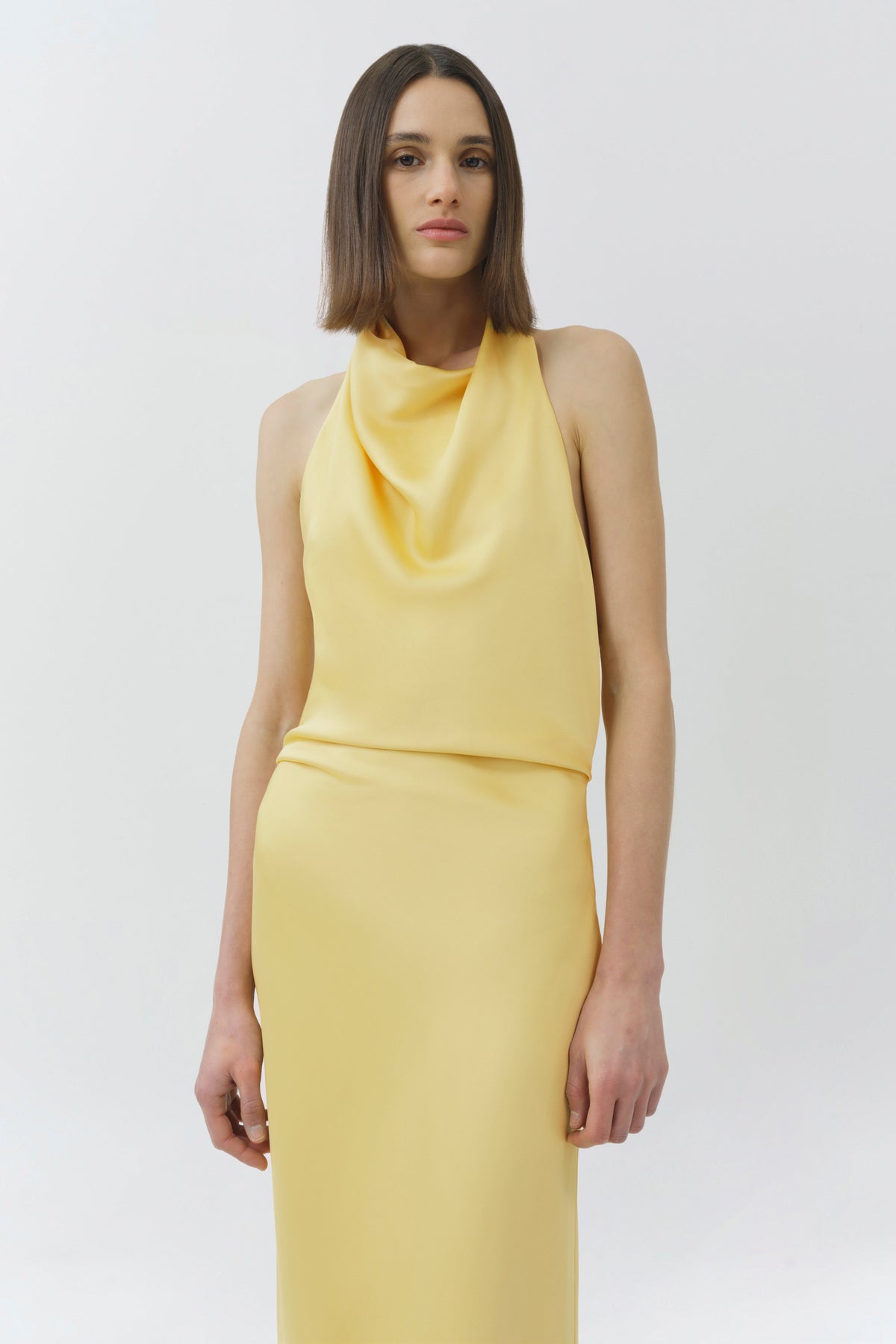 Reannon Draped Satin Gown