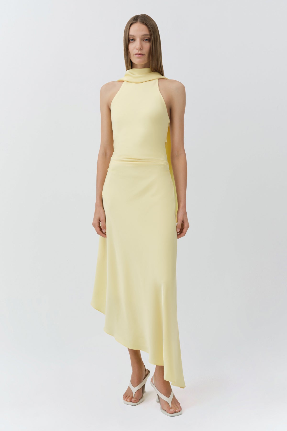 Monica Satin Midi Dress