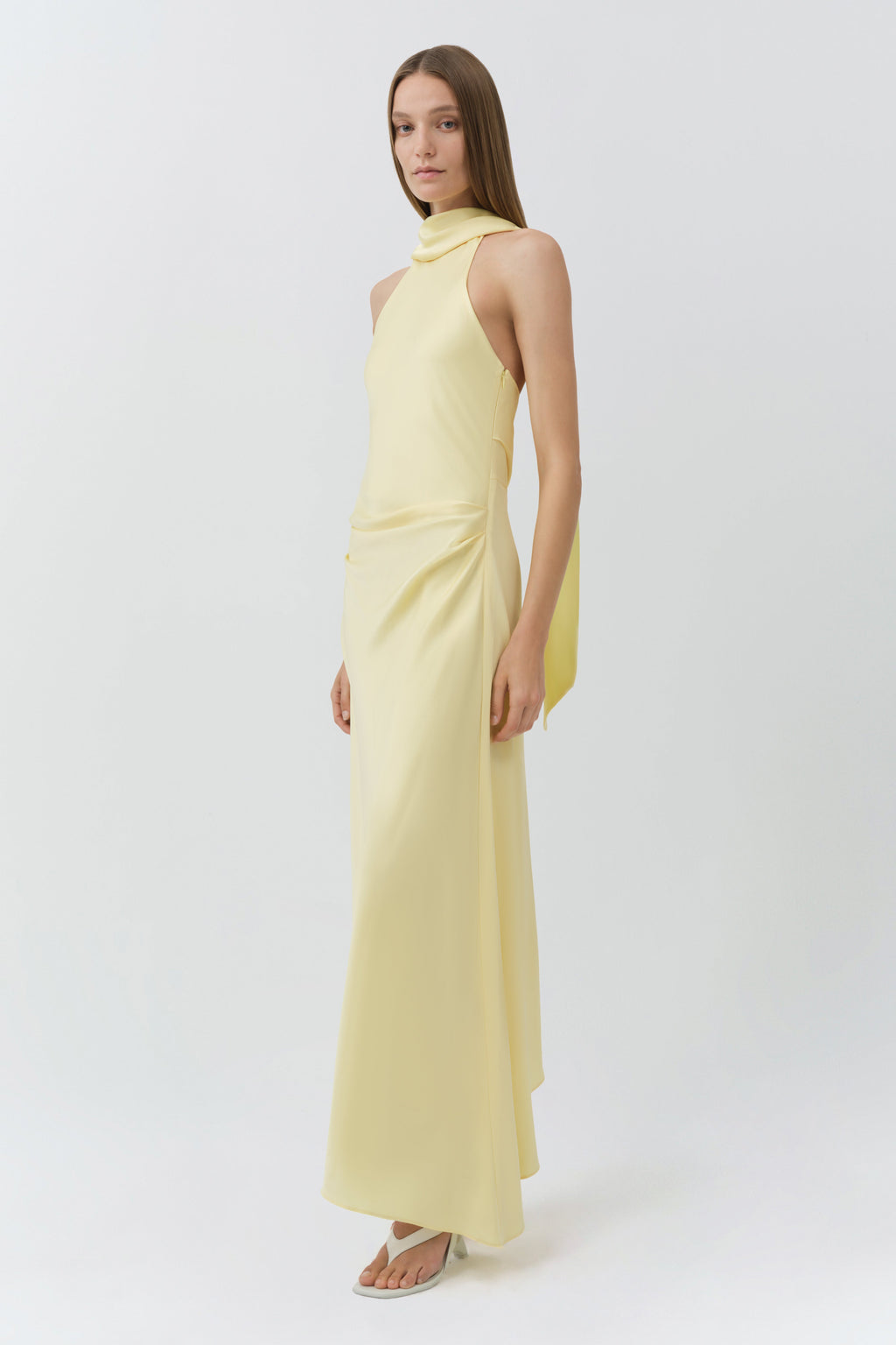 Monica Satin Midi Dress