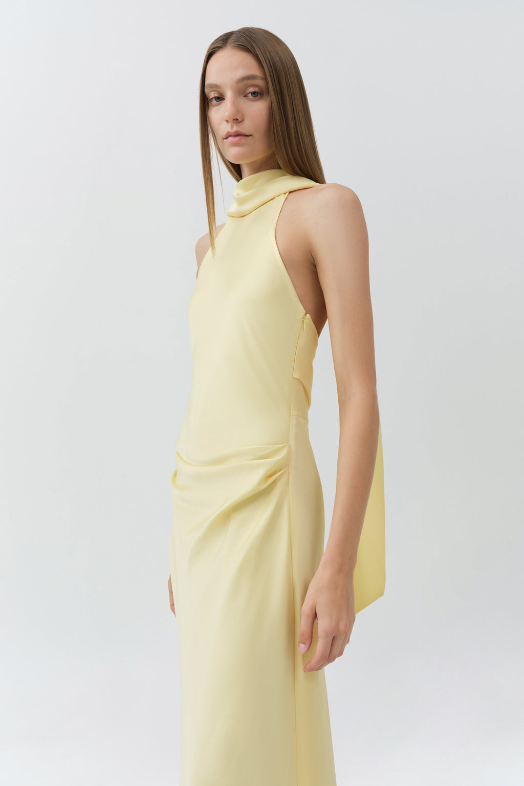 Monica Satin Midi Dress