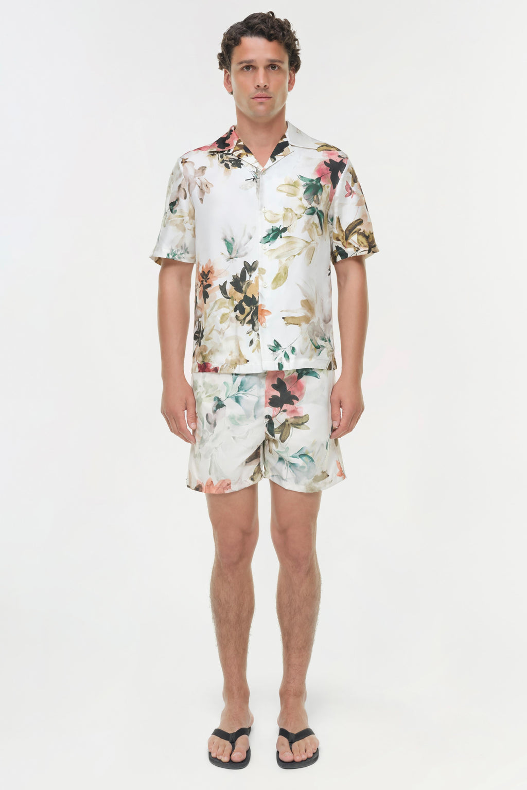 Casper Floral Printed Silk Shirt