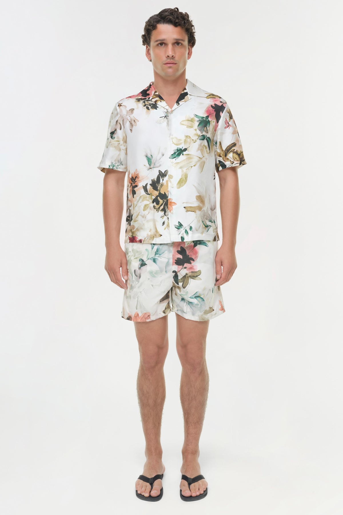 Casper Floral Printed Silk Shirt