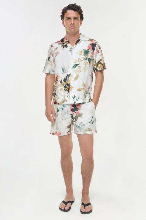 Casper Floral Printed Silk Shirt