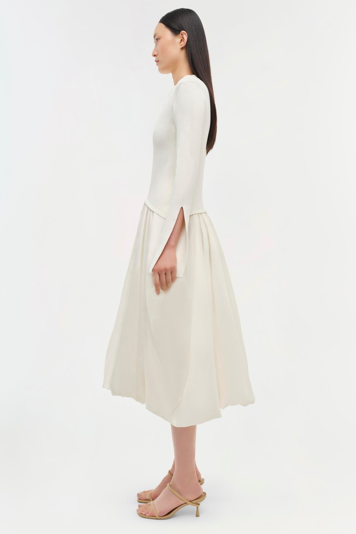 Kenlie Taffeta Knit Midi Dress