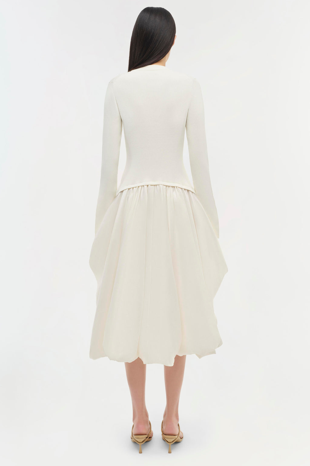 Kenlie Taffeta Knit Midi Dress