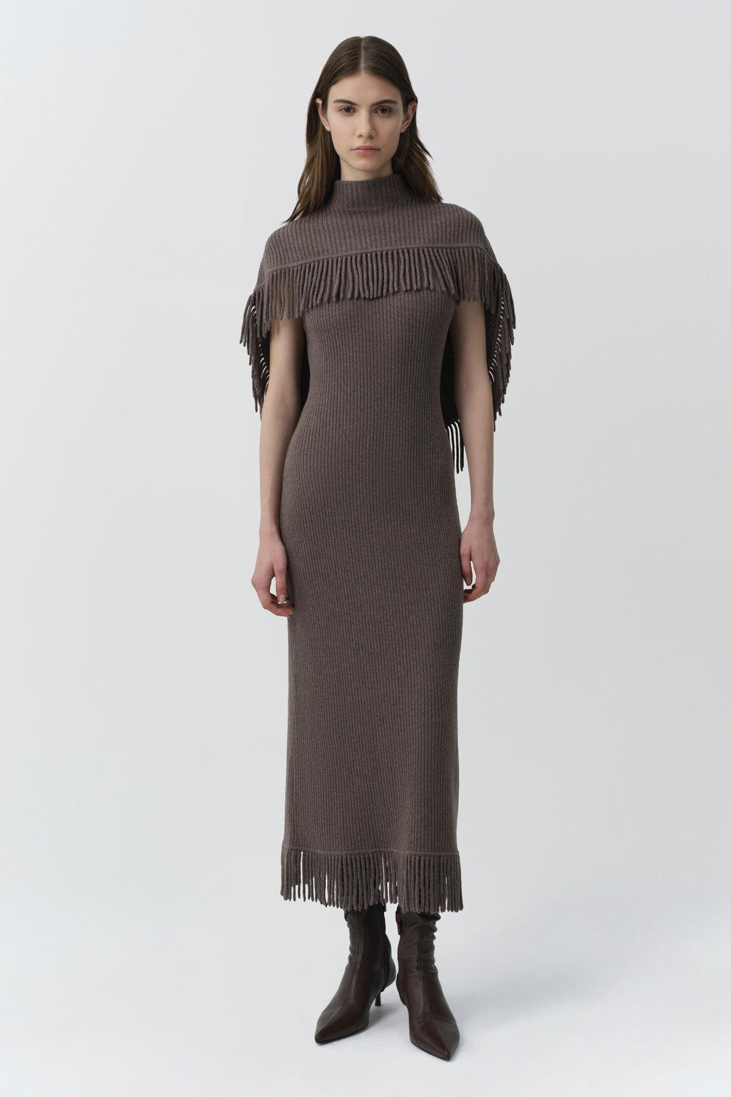 Jordan Knit Fringe Midi Dress