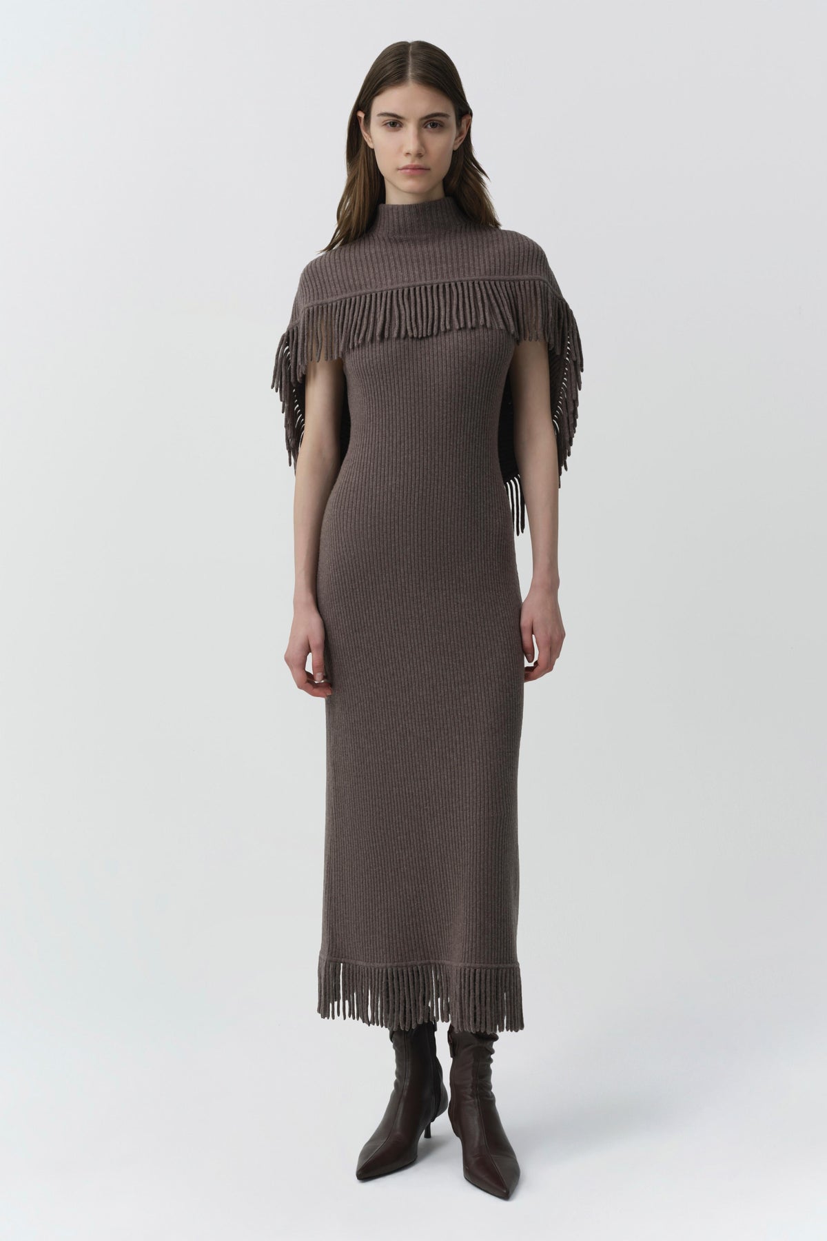 Jordan Knit Fringe Midi Dress