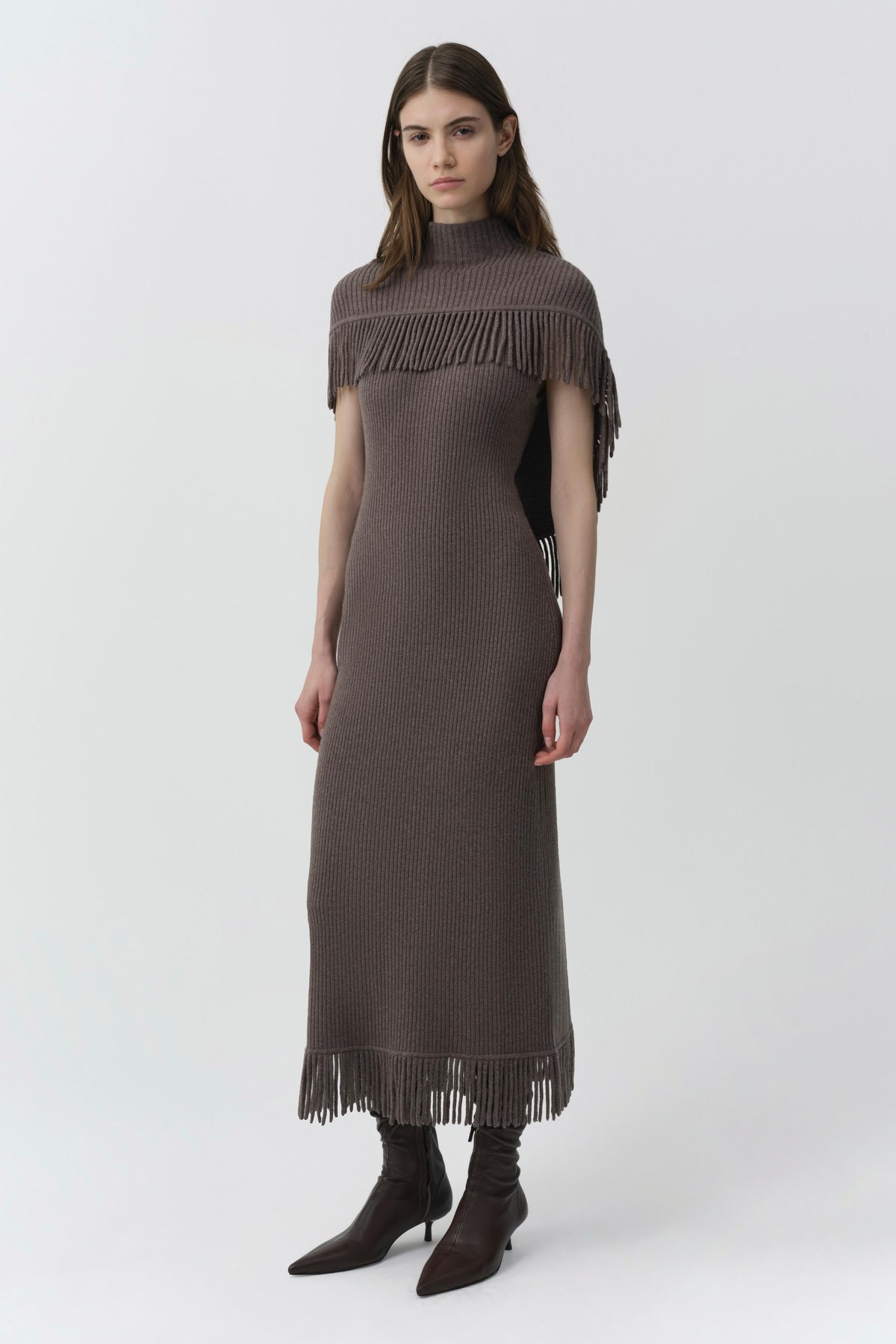 Jordan Knit Fringe Midi Dress