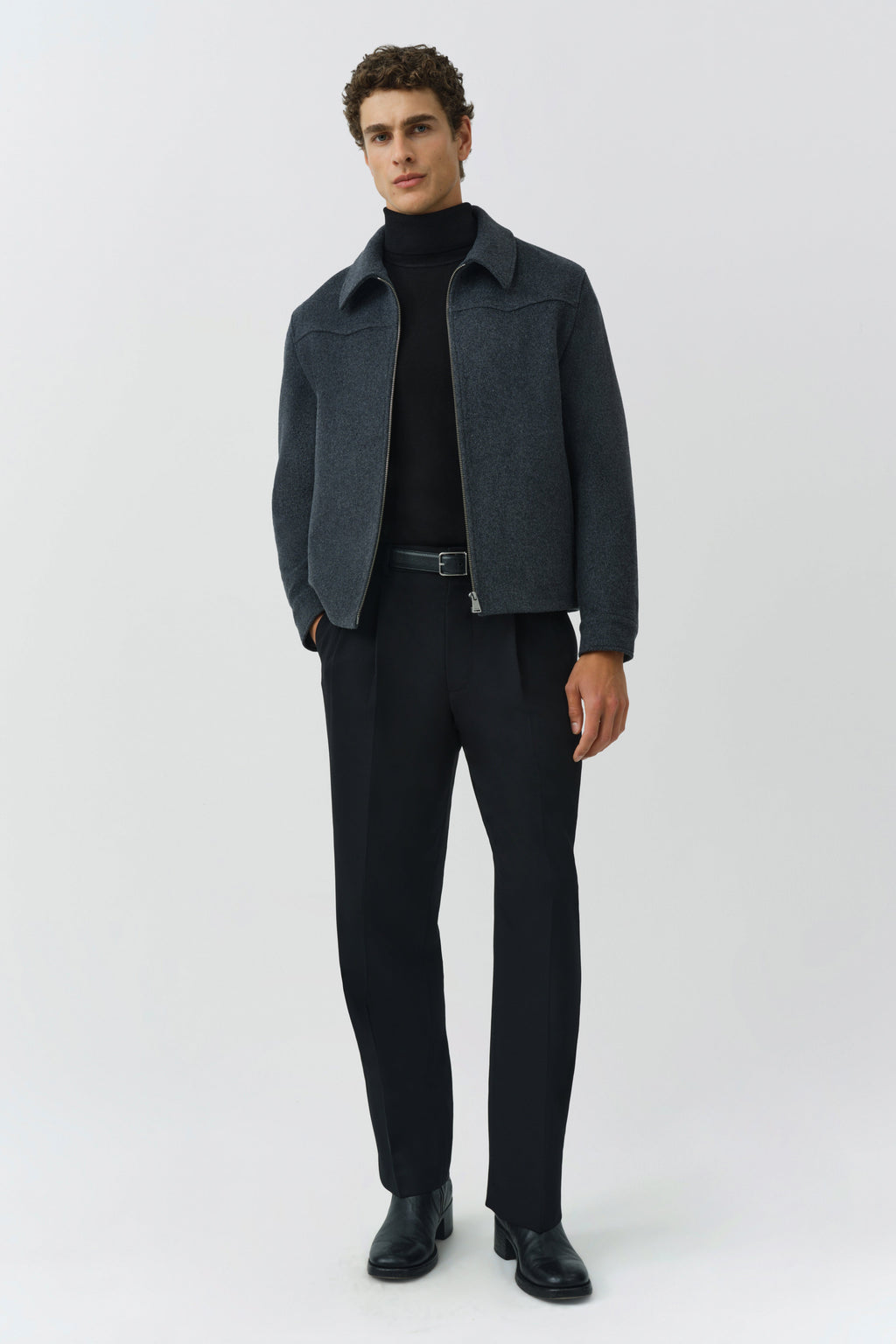 Sterling Zip Front Wool Jacket