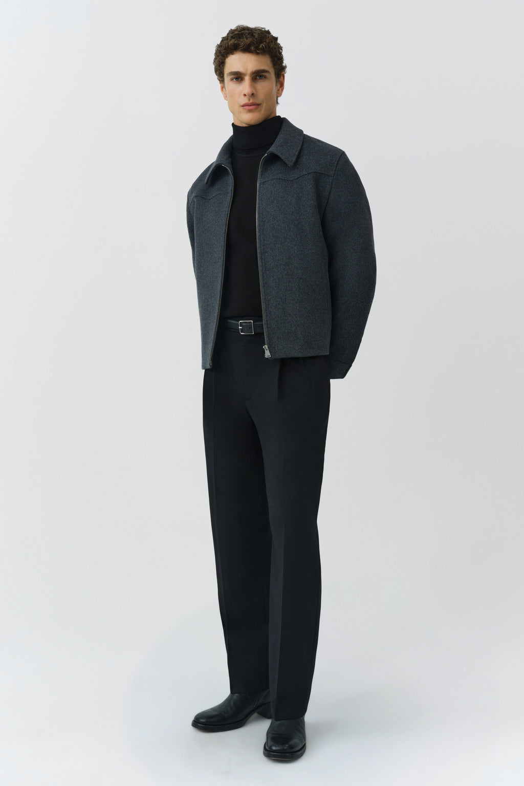 Sterling Zip Front Wool Jacket