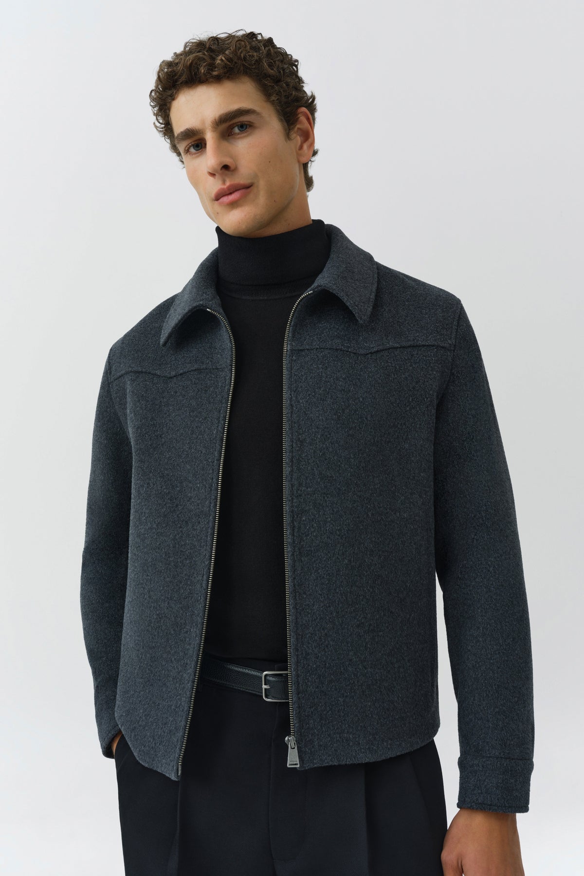 Sterling Zip Front Wool Jacket