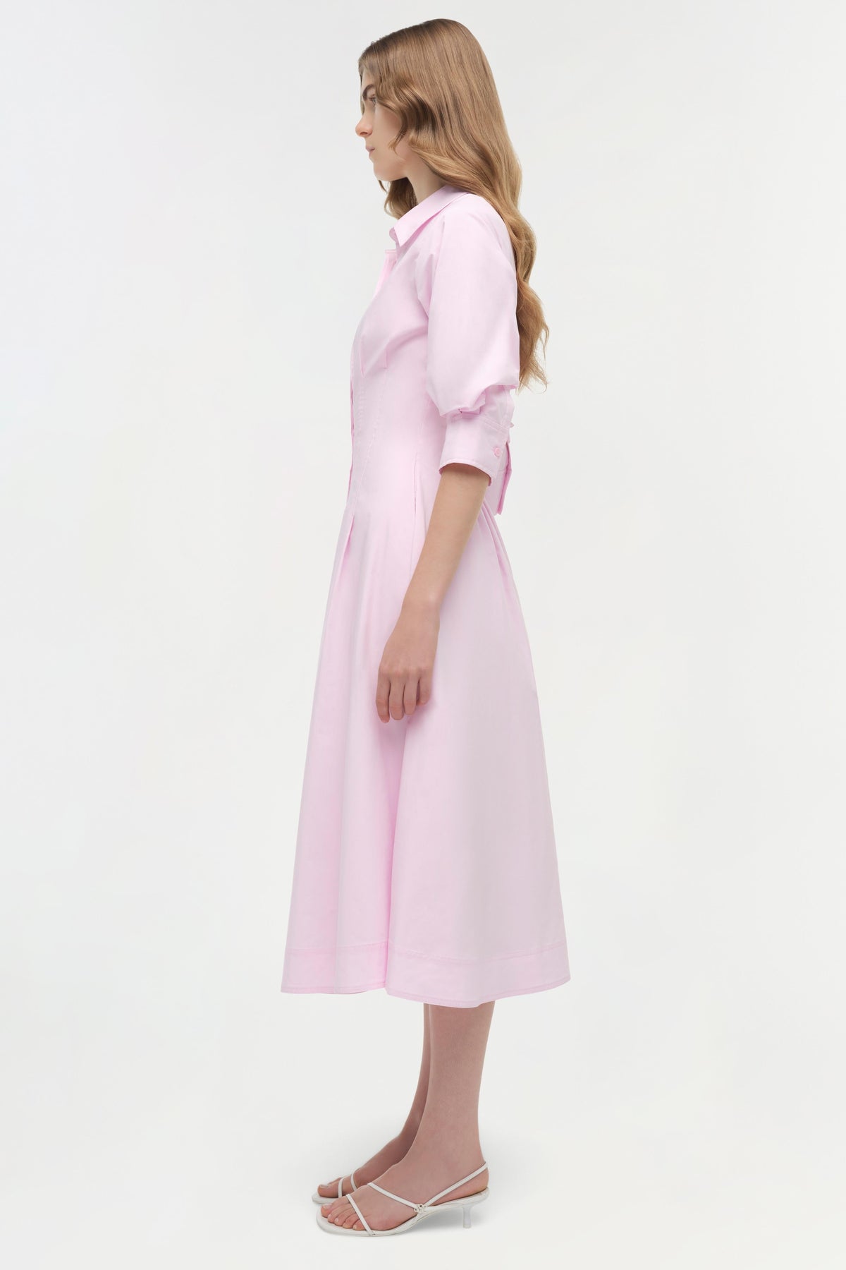 Jazz Cotton Pintuck Midi Dress