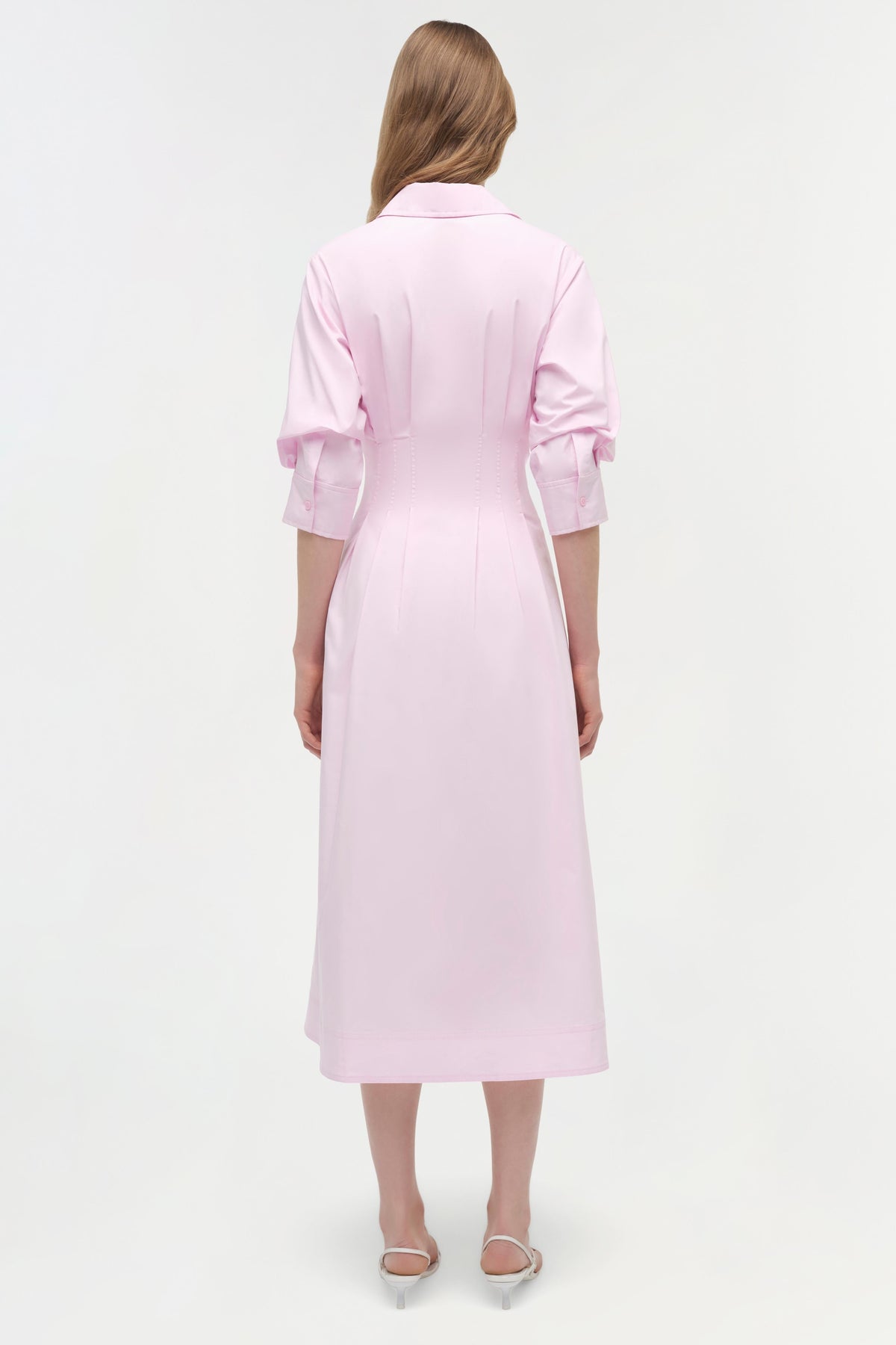 Jazz Cotton Pintuck Midi Dress
