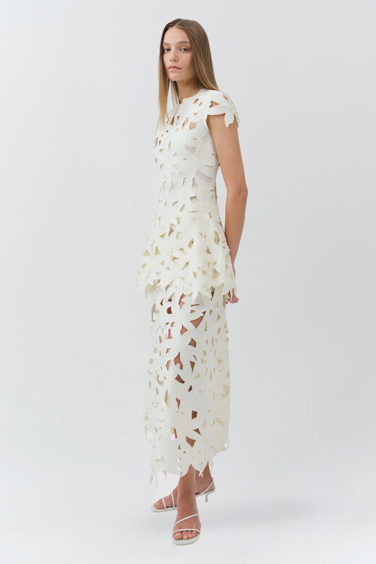 Neve Embroidered Cotton Midi Dress