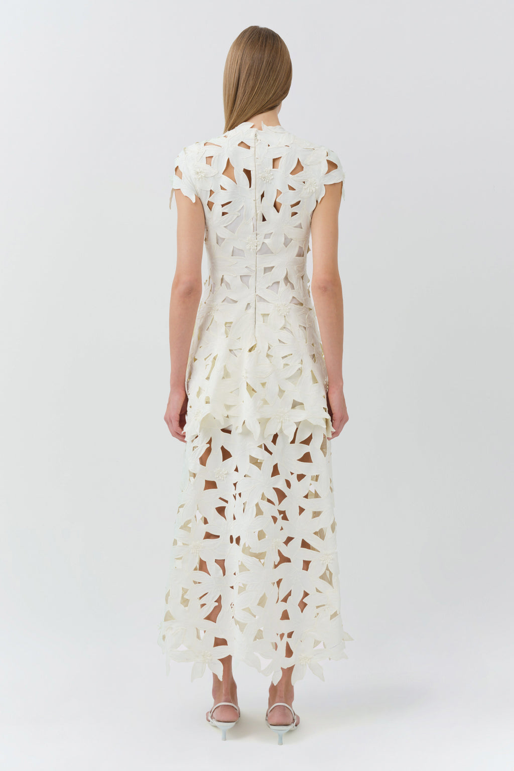 Neve Embroidered Cotton Midi Dress