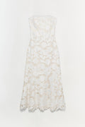 Valletta Strapless Embroidered Dress
