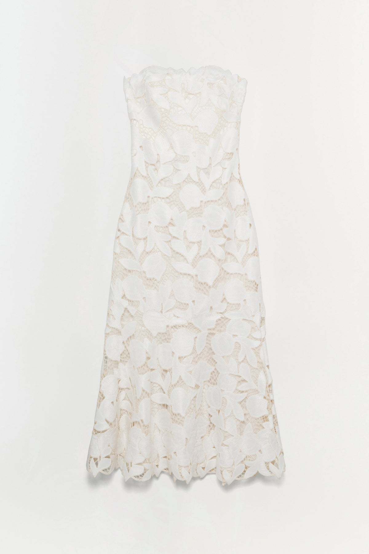 Valletta Strapless Embroidered Dress