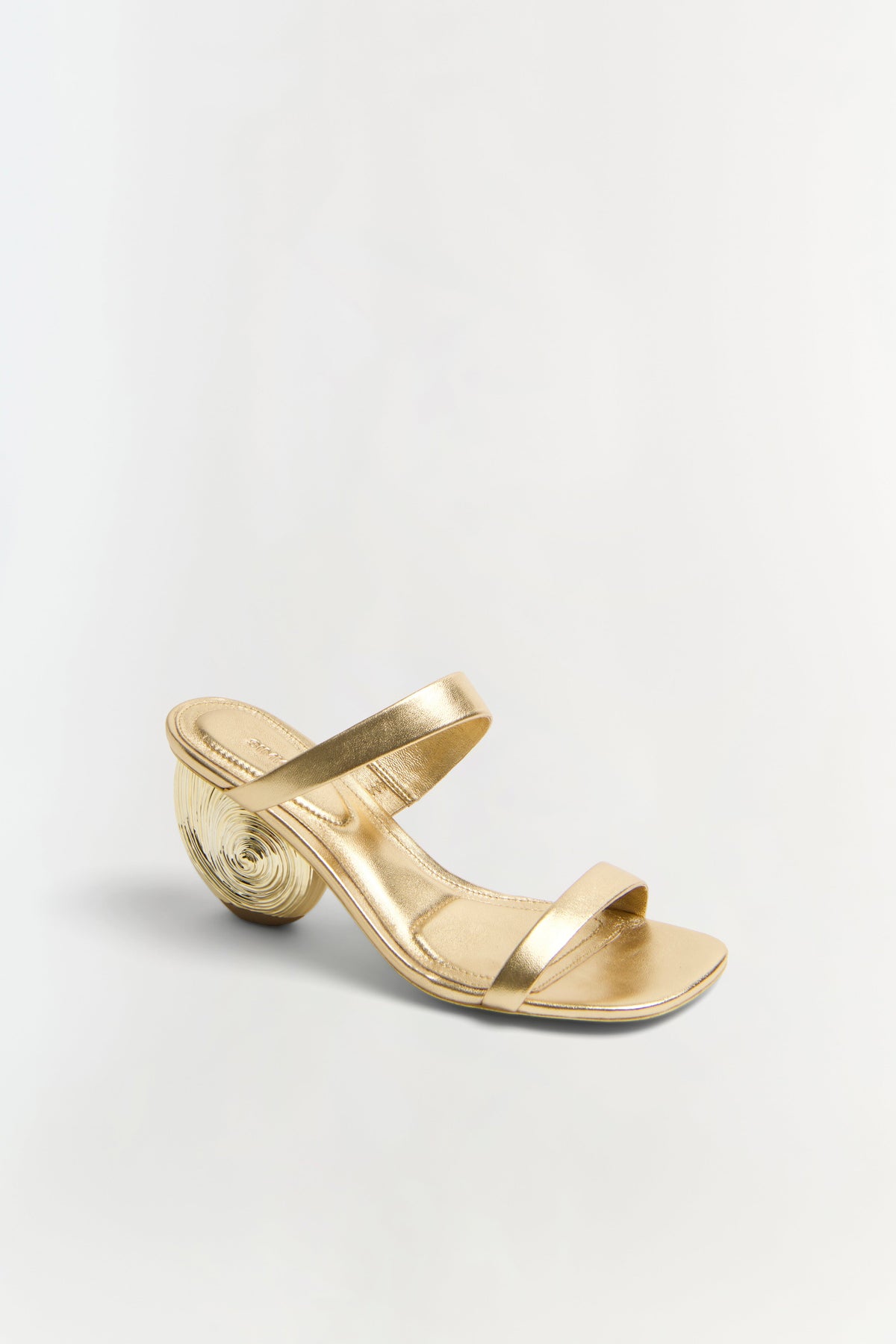Marion Metallic Leather Shell Heel
