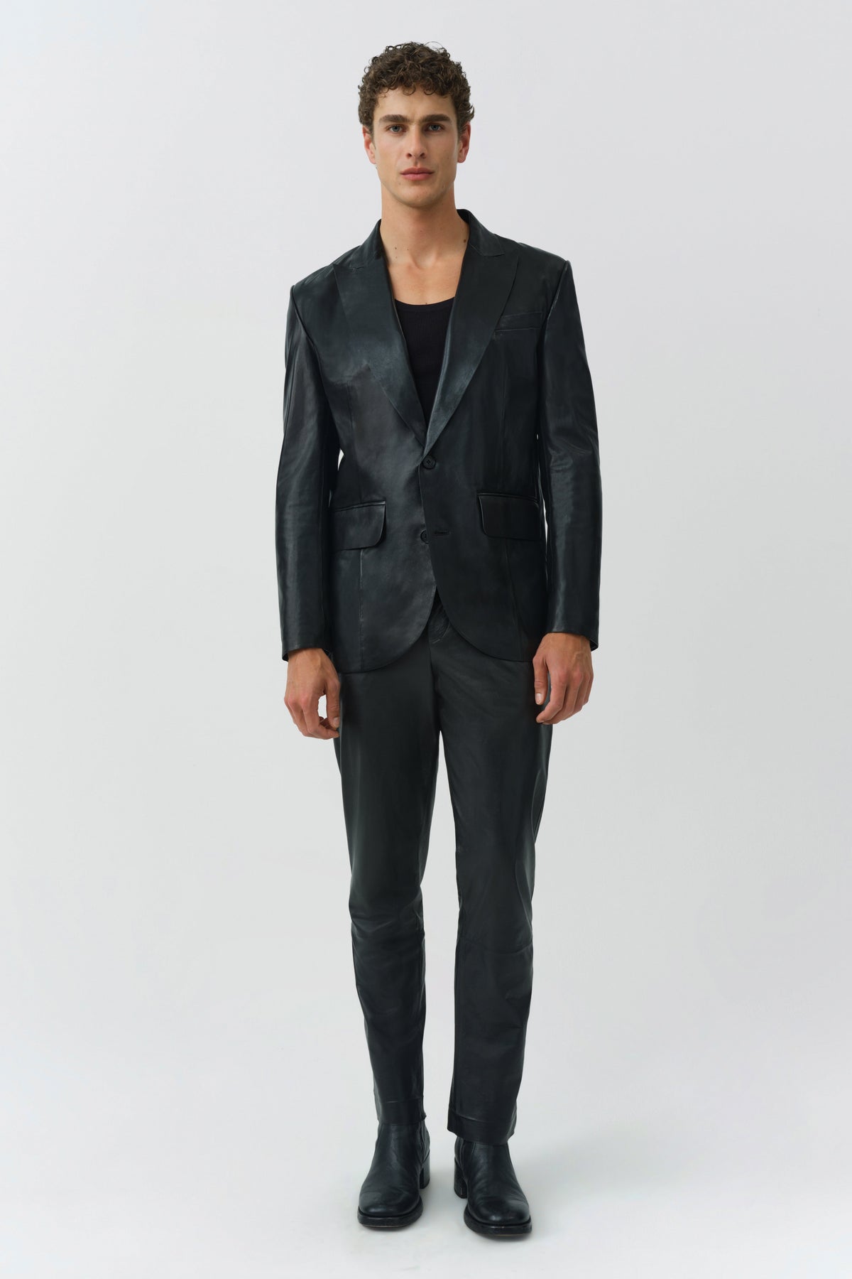 Linden Leather Blazer