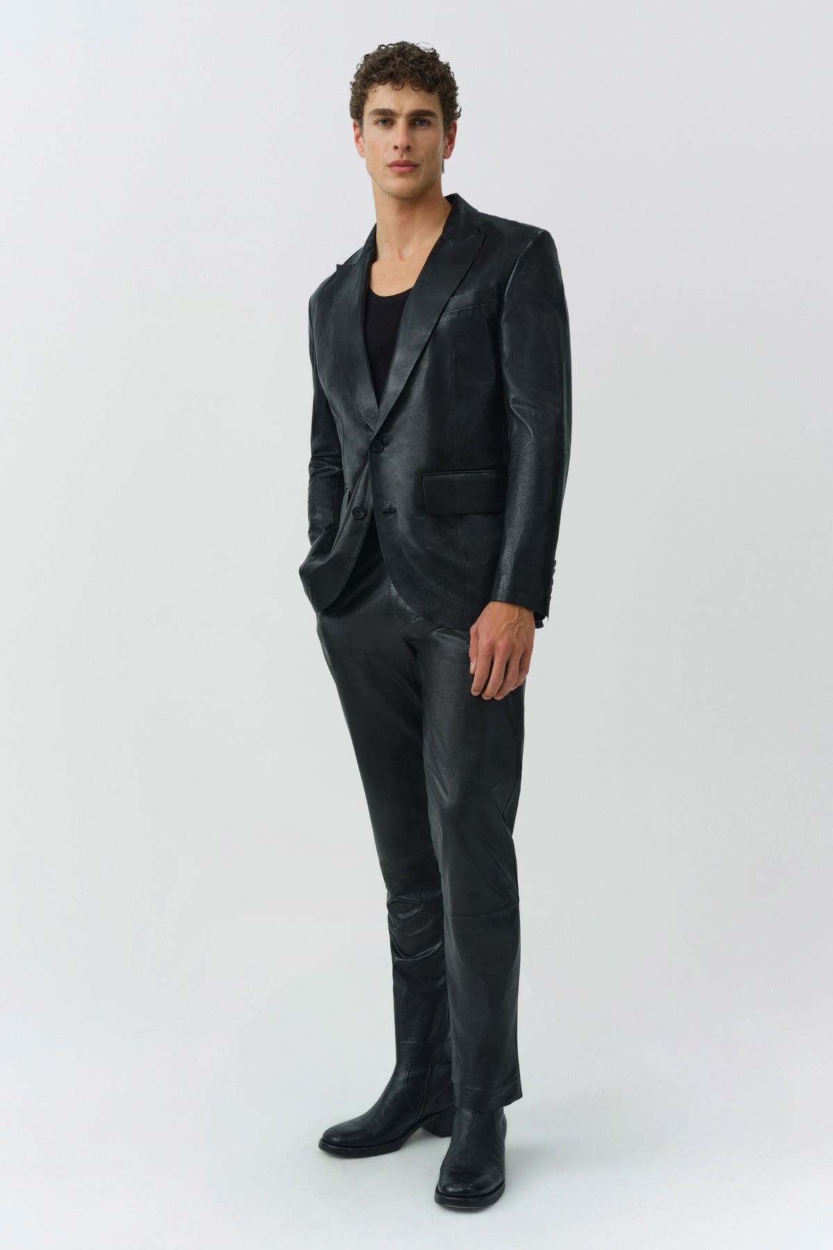 Linden Leather Blazer