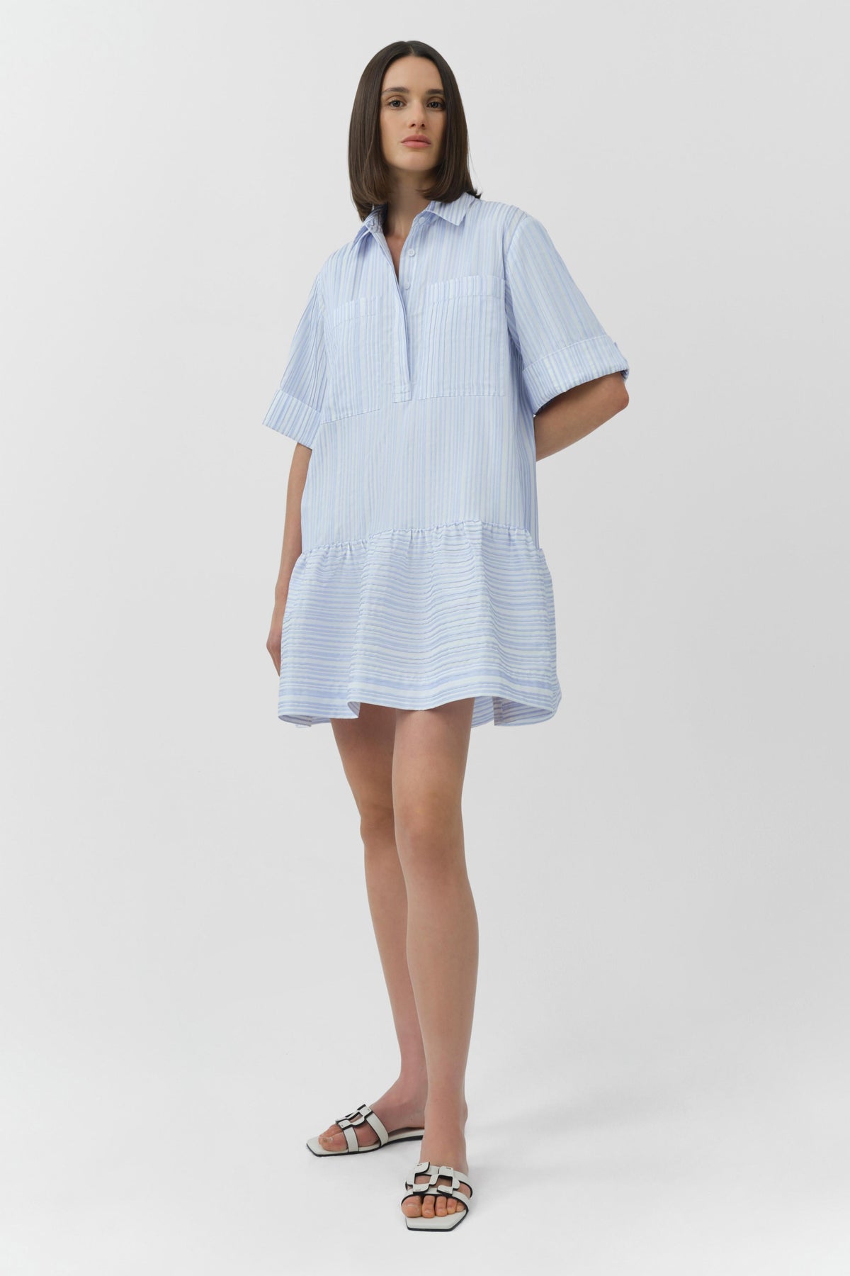 Cris Short Sleeve Shirt Dress